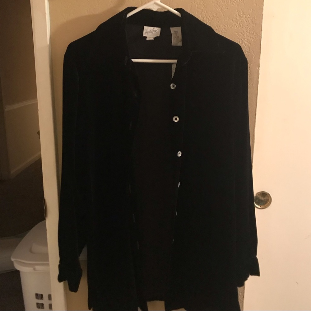 Rayon velvet valor light jacket button up